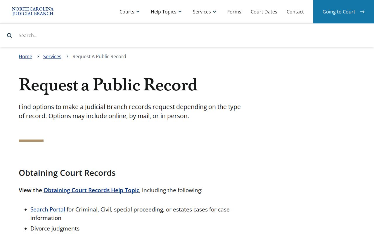 Judicial Branch public record request for Madison County arrest-related court records