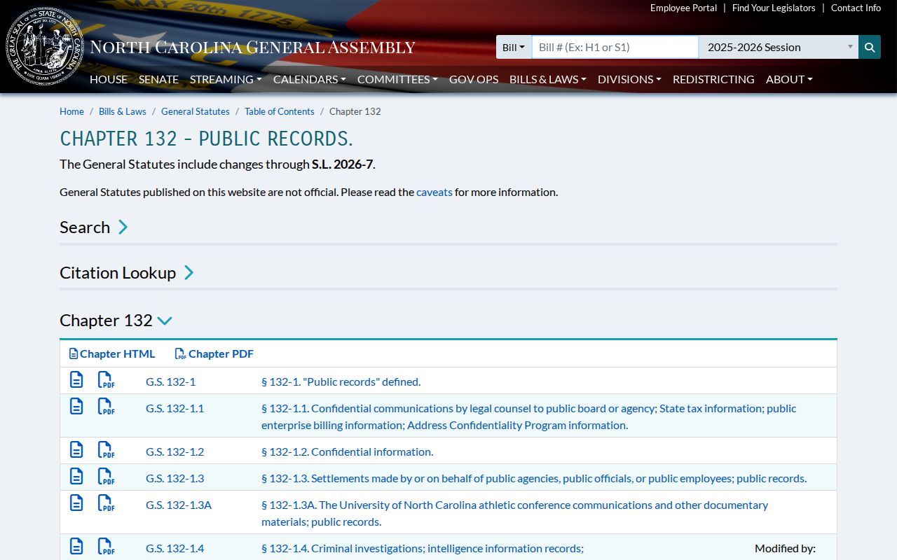 North Carolina public records law for Madison County arrest records