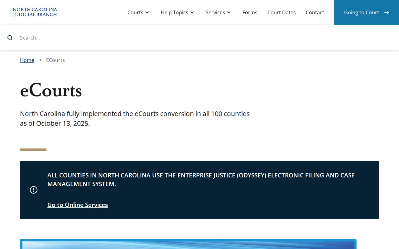 Madison County criminal court records on the North Carolina eCourts page