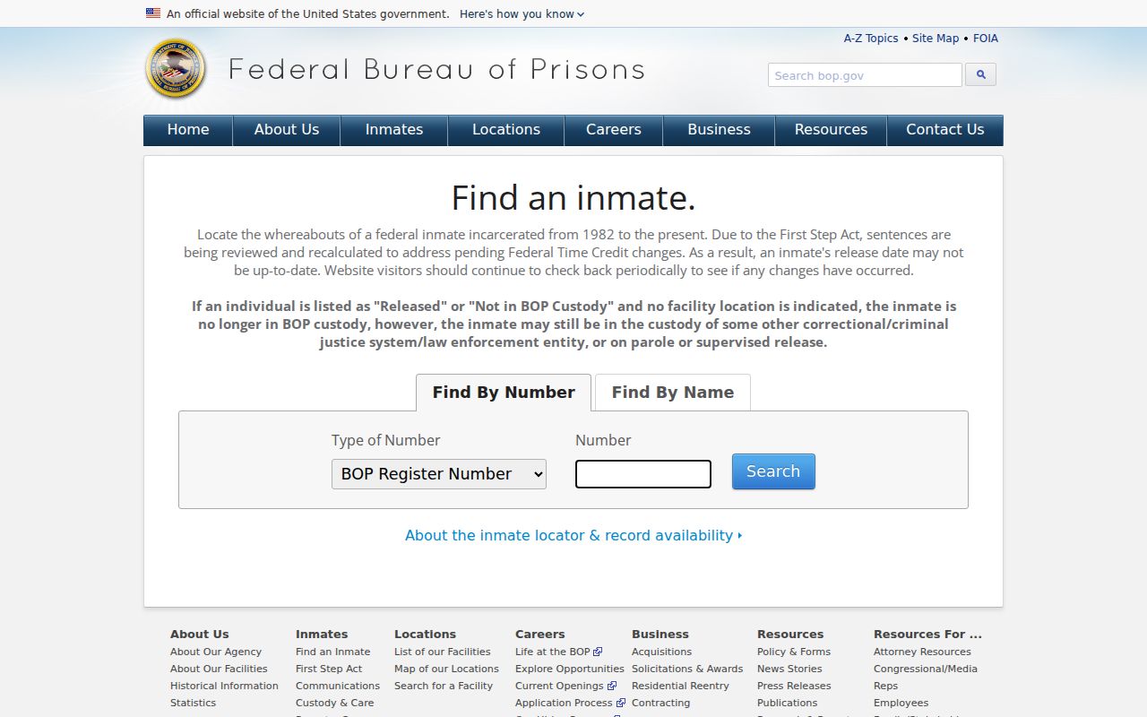 Madison County federal criminal history Bureau of Prisons locator