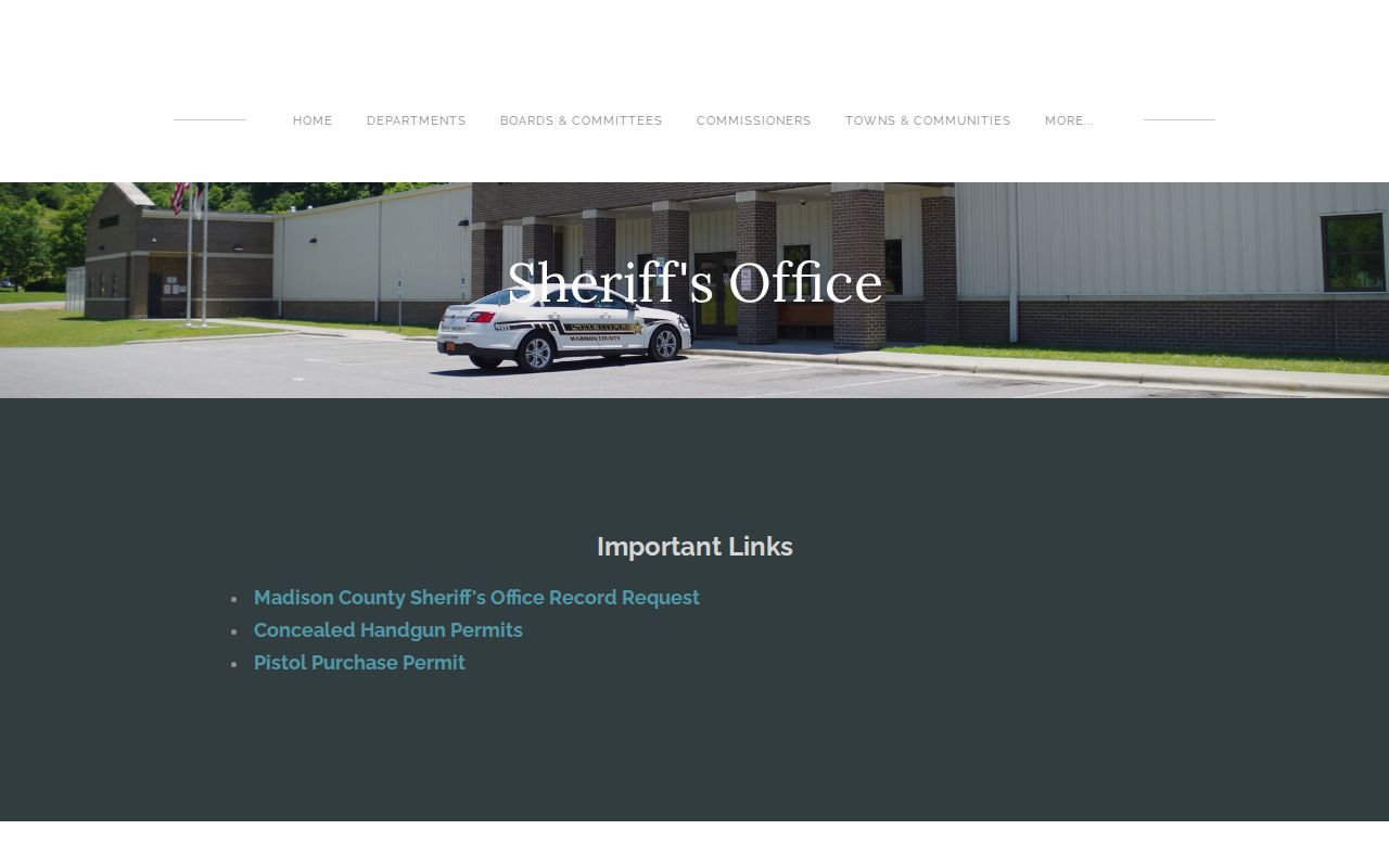 Madison County criminal booking records sheriff office contact