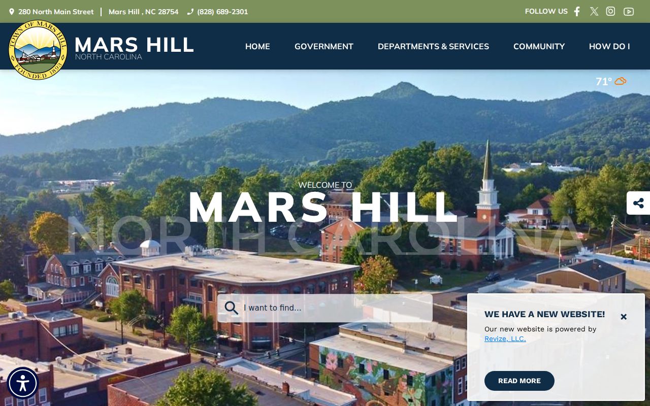 Mars Hill criminal records and town service source