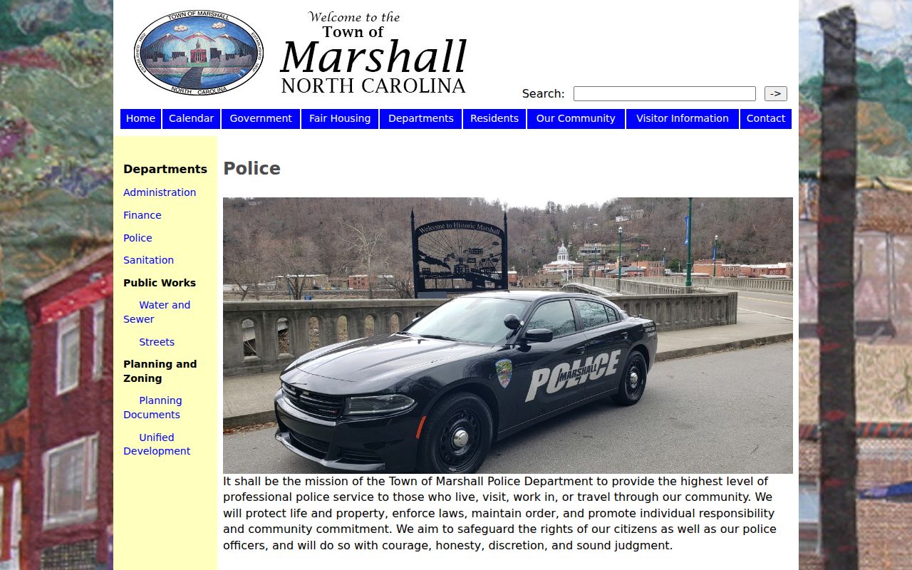 Marshall criminal records contact at the temporary Marshall Police office