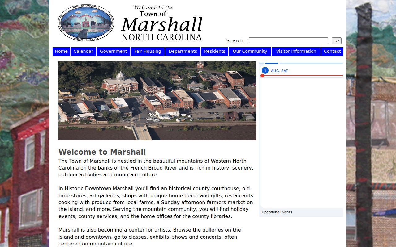 Marshall criminal records context from the official town page